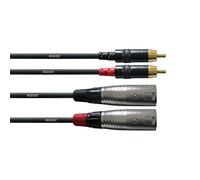 Cordial Câble adaptateur audio CFU1,5MC 2x XLR mâle - 2x RCA mâle 1,50 m Noir