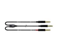 Cordial Câble Y CFY 3 VPP - 1x jack mâle 6,35 mm, 2x jack mâle 6,35 mm - 3,00 m noir