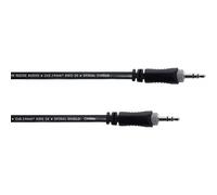 Câble de raccordement Cordial 14828 Jack audio [1x Jack mâle 3.5 mm - 1x Jack mâle 3.5 mm] 1 m noir gaine en PVC, torsadé