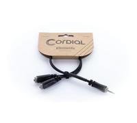 Cordial Adaptateur Y Jack 14883 – 1x Jack mâle 3,5 mm, 2x Jack femelle 3,5 mm – 0,30 m PVC noir