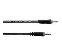 Câble de raccordement Cordial 14827 Jack audio [1x Jack mâle 3.5 mm - 1x Jack mâle 3.5 mm] 0.50 m noir gaine en PVC, torsadé