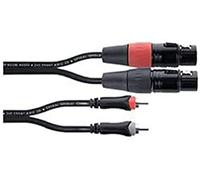 Cordial EU 1,5 FC XLR Câble de liaison [2x XLR femelle 3 pôles - 2x Cinch-RCA mâle] 1.50 m noir