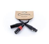 Cordial Adaptateur XLR Y EY 0,3 FMM - 1x XLR femelle 3 pôles, 2x XLR mâles 3 pôles, 0,30 m, noir