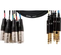 CORDIAL - CML 8-0 MV 3 C - Câble Audio 8x XLR Mâle vers 8x Jack Stéréo 6,35 mm - 3,00 m