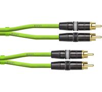 Cordial CEON DJ RCA 1.5 G audio Câble de liaison [1x Cinch-RCA mâle - 1x Cinch-RCA mâle] 1.50 m vert (fluorescent)