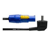 Cordial CFCA1.5SRC - Câble d'alimentation PowerCon-SCHUKO coudé 1.5 m Bleu