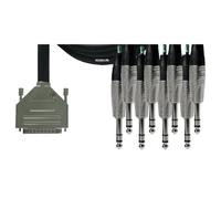 Cordial Câble interface numérique CFD 3 DVT – D-Sub vers 8x Jack stéréo 6,35 mm – 3 m