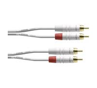Cordial CFU0.9CC-SNOW - Câble audio 2 RCA mâles - 2 RCA mâles 90 cm blanc