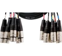 Cordial CML 8-0 FM 3 C XLR Câble de liaison [8x XLR femelle 3 pôles - 8x XLR mâle 3 pôles] 3 m noir