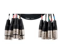 Cordial CML 8-0 FM 5 C - Multipaire - 8 XLR mâles / femelles - Fiches REAN - Série INTRO - Longueur 5 m