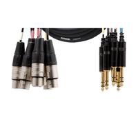 Cordial CML 8-0 FV 3 C - Multipaire 8 Jack 6.35mm mâle / 8 XLR femelle - 3 m - Série INTRO