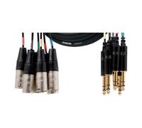 Cordial Câble audio multipaire CML 8-0 MV 5 C 8x XLR mâle vers 8x Jack stéréo 6,35 mm 5,00 m