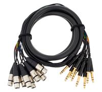 CORDIAL - CML 8-0 FV 3 C - Câble Audio 8x XLR Femelle vers 8x Jack Stéréo 6,35 mm - 3,00 m