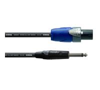 Câble de signal Cordial CPL 1,5 LP 25 SPK/jack 6,3 mm 2 x 2.5 mm² 10.00 m noir