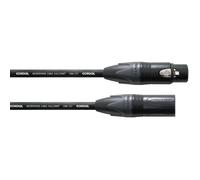Câble de liaison XLR [1x XLR femelle - 1x XLR mâle] Cordial CPM 1,5 FM noir 1.50 m