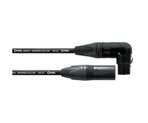 Cordial - CPM0.5FRM - Câble micro avec XLR fem. Coudée, XRL mâle droit 0,5 m, Fiches NEUTRIK, Select