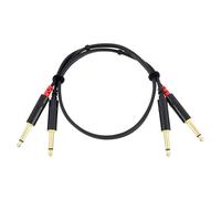 Cordial Câble audio Essentials double jack mono 60 cm noir