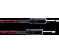 Câble de raccordement Cordial 15002 Jack audio [1x Jack mâle 6,3 mm (mono) - 1x Jack mâle 6,3 mm (mono)] 5 m noir, rouge gaine