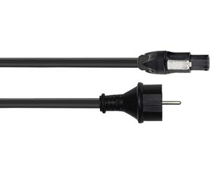 CORDIAL - ELC CFCA10SO-TRUE1 - Câble PowerCON PVC True1 / Schuko droit 10 m, Fiche NAC3FX-W-TOP/Schuko - 1,50 mm²
