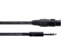 Cordial Câble audio EM 1,5 FV — XLR femelle 3 pôles / Jack 6,3 mm stéréo — 1,5 m noir