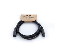 Cordial Câble micro XLR EM 7,5 FM 7,5 m symétrique 1x XLR femelle 3 pôles - 1x XLR mâle noir