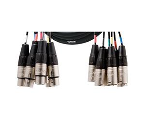 Cordial Intro Multipaire XLRf/XLRm 8 voies, fiche Rean, 3,0 m - Câble multiconducteur analogique