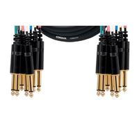 Cordial Multipaire CML 8-0 PP 3 C - 3m - Multipaire audio 8x Jack 6.35mm - Série INTRO - Câble professionnel résistant