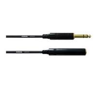 Rallonge audio [1x Jack mâle 6.35 mm - 1x Jack femelle 6.35 mm] Cordial CFM 10 VK noir 10.00 m