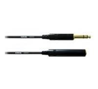 Cordial Rallonge audio CFM 3 VK – Jack mâle 6,35 mm à Jack femelle 6,35 mm – 3,00 m noir