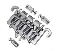 Cordier de chevalet de basse à 4 cordes - Accessoires de pont de basse - 10,2 x 5,4 cm (argenté)