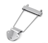 Cordier en métal de style trapèze pour guitare jazz 6 cordes comprend 3 vis compatible avec les guitares Archtop Fournit une fixation sûre (argenté)