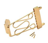 Cordier trapézoïdal pour guitare - Matériel de chevalet en métal vintage - Ancre à cordes réglable - Stabilisateur de touche rétro chromé - Pièce de rechange pour guitare électrique acoustique Archtop