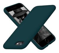 Cordking Conçu pour iPhone SE 2022/2020, iPhone 7/8 - Étui Silicone Ultra Mince Antichoc avec Doublure en Microfibre, 4,7 Pouces, Bleu Sarcelle