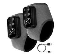 Cordless Ankle Massager, Heated Compression Wrap Device, 6 Level Heating Massager, Soft Fabric System, Electric Foot Support with Modern Design, Recovery Device for Home Use