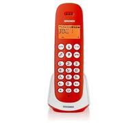 Téléphone sans fil Adara DECT avec identification de l'appelant Rouge Blanc