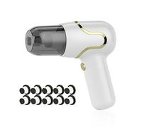 Cordless Car Vacuum Cleaner with 10 Filter Elements, 9000Pa Vacuum Cleaner and Air Duster, 120W High Power Hand Held Vacuum with LED Light and Multi-Nozzles for Car, Home, Office, Pet(White)