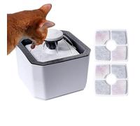 Cordless Cat Water Fountain - 2.5l Cordless Smart Silent Feeder | Electric Water Dispenser Dog Feeder For Puppy Kitten Small Pet | Home Kitchen Balcony Patio