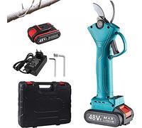 Cordless Electric Garden Pruner, 48V Rechargeable 30mm Cutting Diameter, Tree Branch Cutters, Plant Grafting Pliers, 1 x Battery