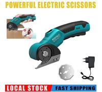Cordless Electric Scissors,Lightweight Rotary Cutter with 1 Blade & Charger,for Cutting Cardboard,Fabric,Leather,Carpet,Plastic,Rope