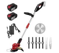 Cordless Grass Trimmer HUIOP Weed Wacker sans fil 21 V Weed Eater alimenté par batterie avec puissant moteur sans balais avec longueur réglable et 4 lames tondeuse pour jardin nettoyage