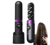 Cordless Hair Straightener - 2-in-1 Volumizing Curling Iron | Electric Comb