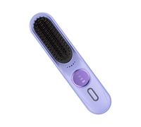 Cordless Hair Straightener Brush - Portable Fast Heating Comb, 35W Travel Styler with 9-Level Temperature Control, Home Salon Ionic Tool, Wireless Beauty Wand for Vacation Holiday Road Trip Commuting