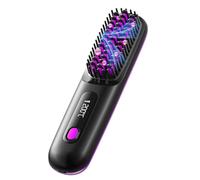 Cordless Hair Straightener Brush, Portable Hot Comb, Led Display Control, Usb Rechargeable Design, Anti-Frizz Ceramic Bristles, Made of Abs Ceramic Material