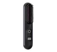 Cordless Hair Straightener, réglable Heated Brush, 8.27in Hot Comb with ABS, rechargeable Styling Tool, Hair Care Accessory with 3 Temperature Settings, Girls Women for Home Travel