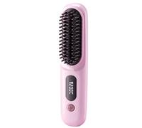 Cordless Hair Straightening Brush, Ergonomic Hot Comb with Long-Lasting Battery, USB Rechargeable 35W ABS Tool for Mom, Family, Travel, Home, Salon, Dorm