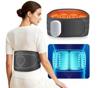 Cordless Heating Massage Belt,Airbag Massage Waist BeltCordless Heating Pad with Massager for Lower Back Pain Relief, 3 Airbag Massager Modes,Rechargeable Lumbar Support,Gifts for Women Men Mom Dad