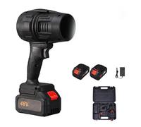 Cordless Leaf Blower Handheld, Pro Blower, Turbo Blowers 2.0, Super Power Air Duster for Yard/Patio/Car Cleaning (Black+2 Batterie)