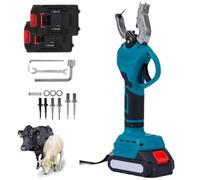 Cordless Livestock Ear Tagger, Electric Ear Tagging Tool With Gear Rebound, One-Button Marking, Automatic Rechargeable Marker For Farm Breeding And Animal Husbandry blue