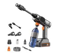 Cordless Power Washer, Pressure Water Sprayer, 2 Mode Handheld Cleaning Tool, High Powerr 21V BatteryJet for Car Driveway Garden Patio, Washer for Home Outdoor Maintenance Tasks