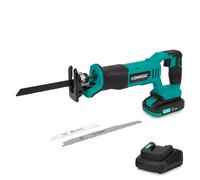 VONROC Scie à guichet sans fil 20V | 3 lames de scie incluses - Batterie 2.0Ah et chargeur inclus